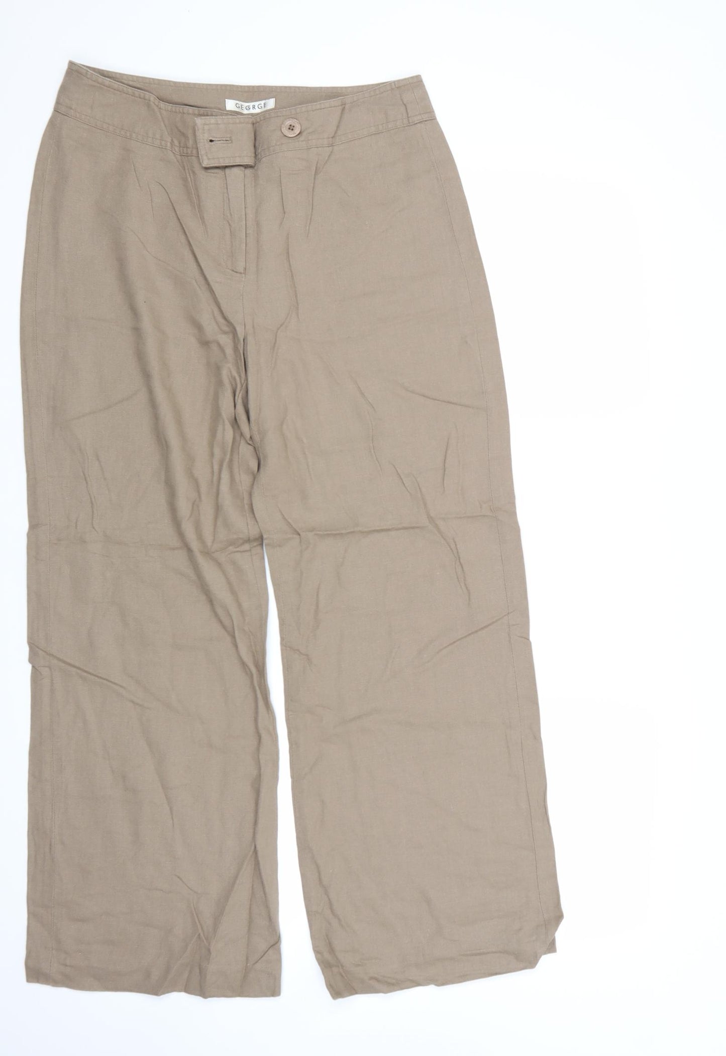 George Womens Brown   Trousers  Size 10 L28 in