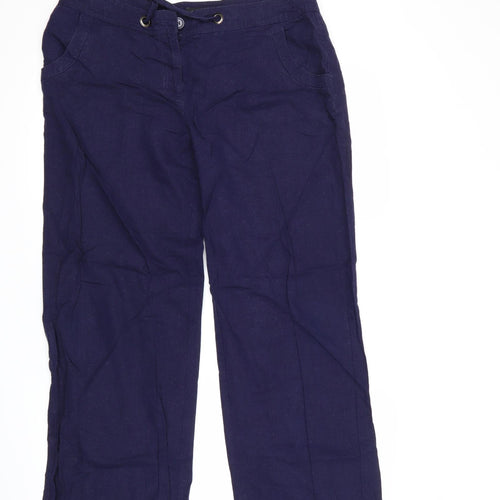 Papaya Womens Blue   Trousers  Size 12 L30 in