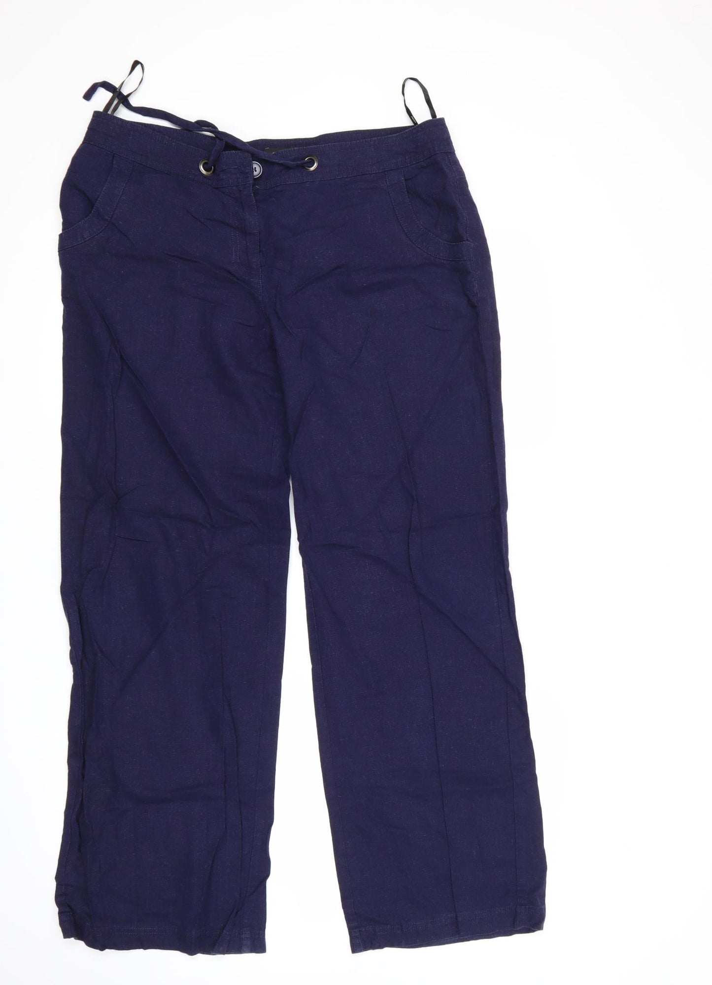 Papaya Womens Blue   Trousers  Size 12 L30 in