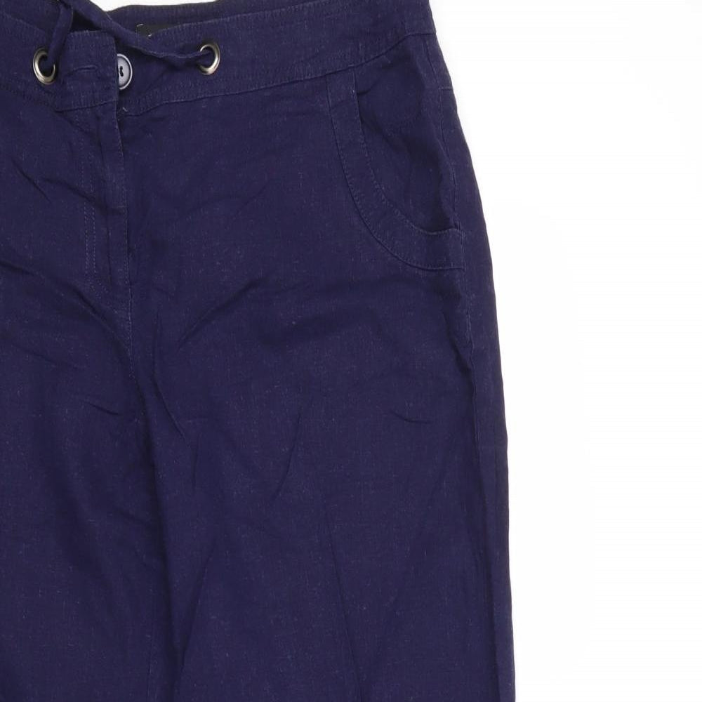 Papaya Womens Blue   Trousers  Size 12 L30 in