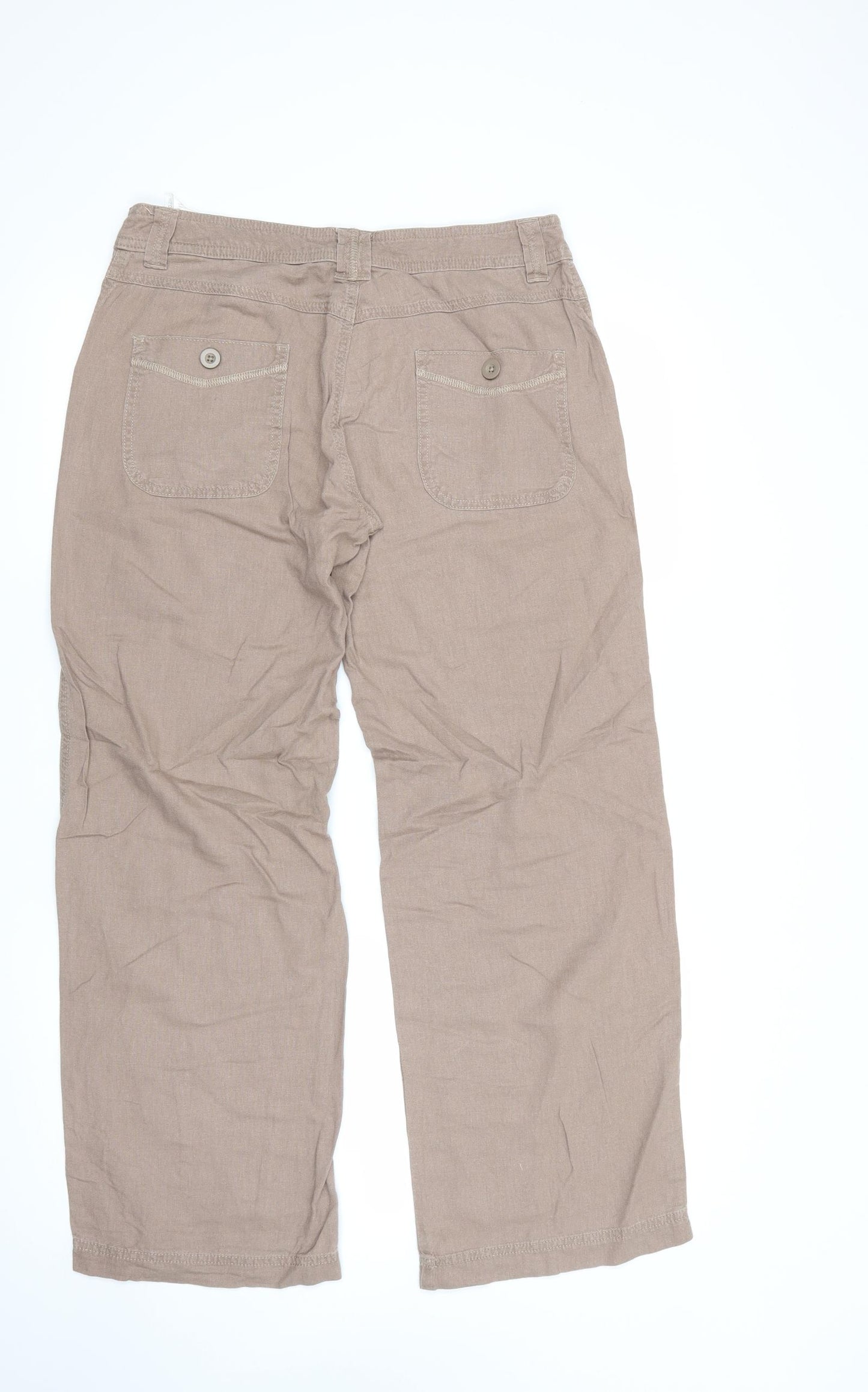Marks and Spencer Womens Beige   Trousers  Size 10 L29 in