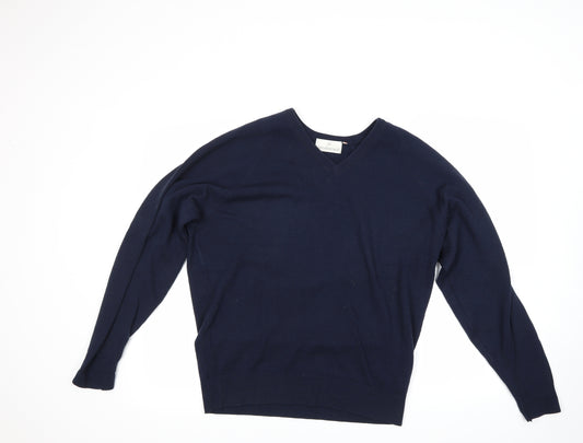 Front view of Strathroyal men’s blue jumper