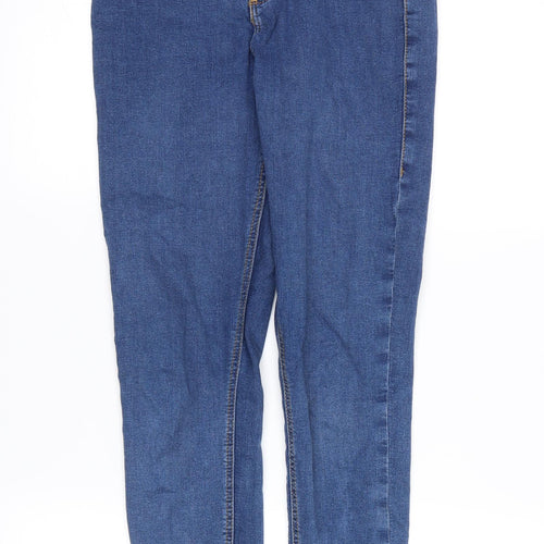 Topshop Mens Blue  Denim Straight Jeans Size 28 in