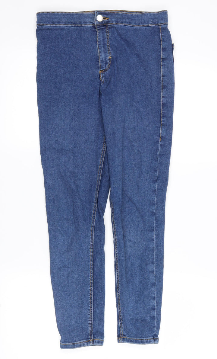 Topshop Mens Blue Denim Straight Jeans Size 28 in