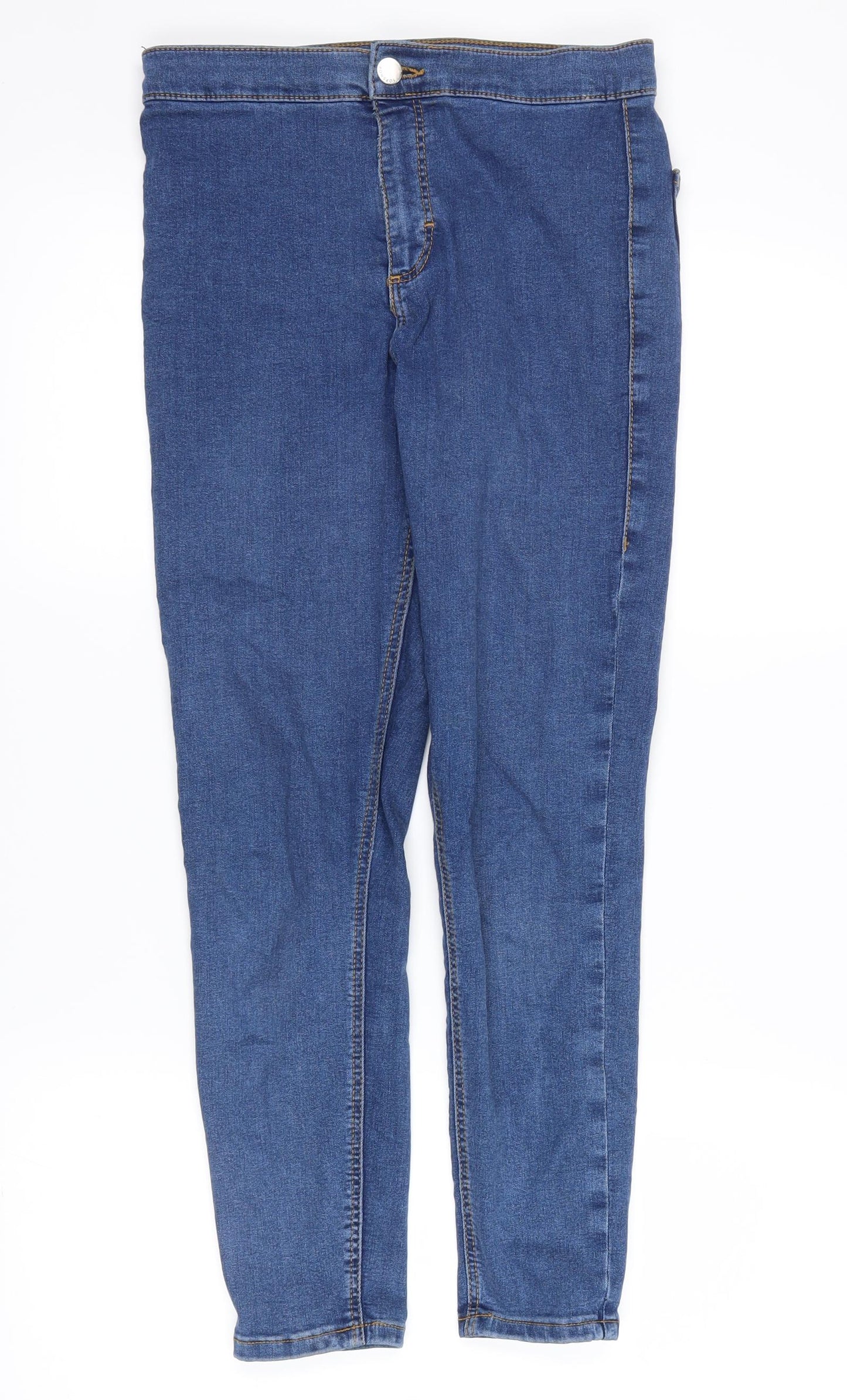Topshop Mens Blue  Denim Straight Jeans Size 28 in