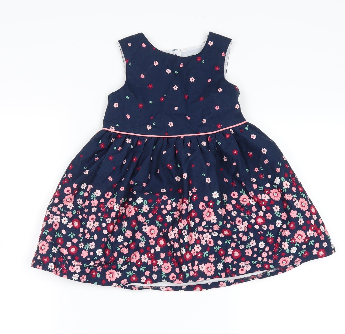 Primark  Blue Floral  Tank Dress  Size 9-12 Months
