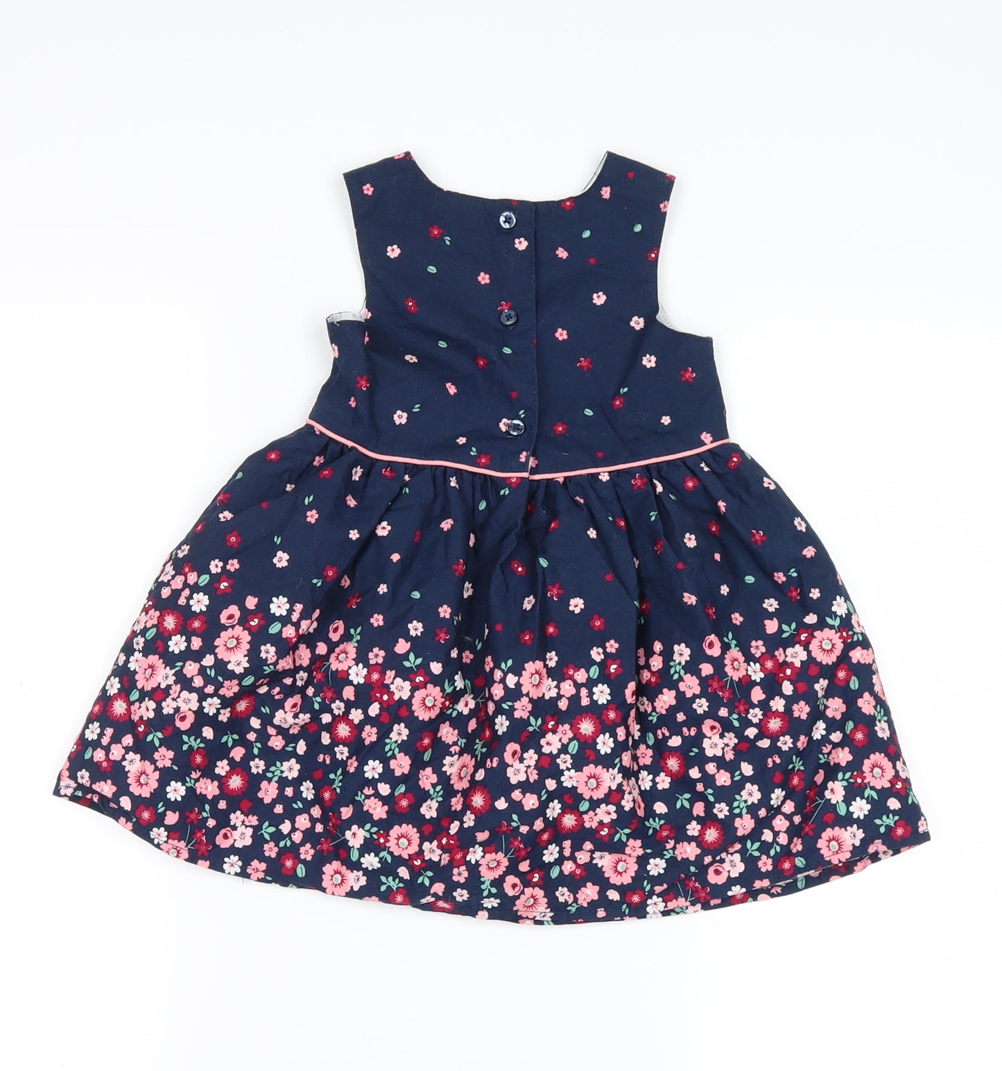 Primark  Blue Floral  Tank Dress  Size 9-12 Months