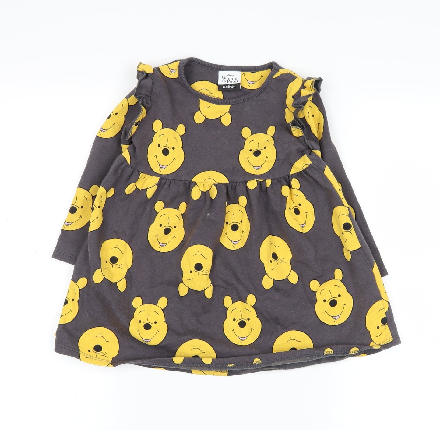 George  Grey   Shirt Dress  Size 12-18 Months  - winnie the pooh