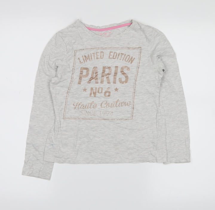 YD Girls Grey Top Pyjama Top Size 10-11 Years - limited edition paris
