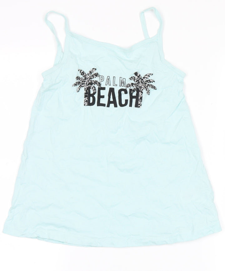 PEP & cO Girls Blue   Top Pyjama Top Size 8-9 Years  - palm beach