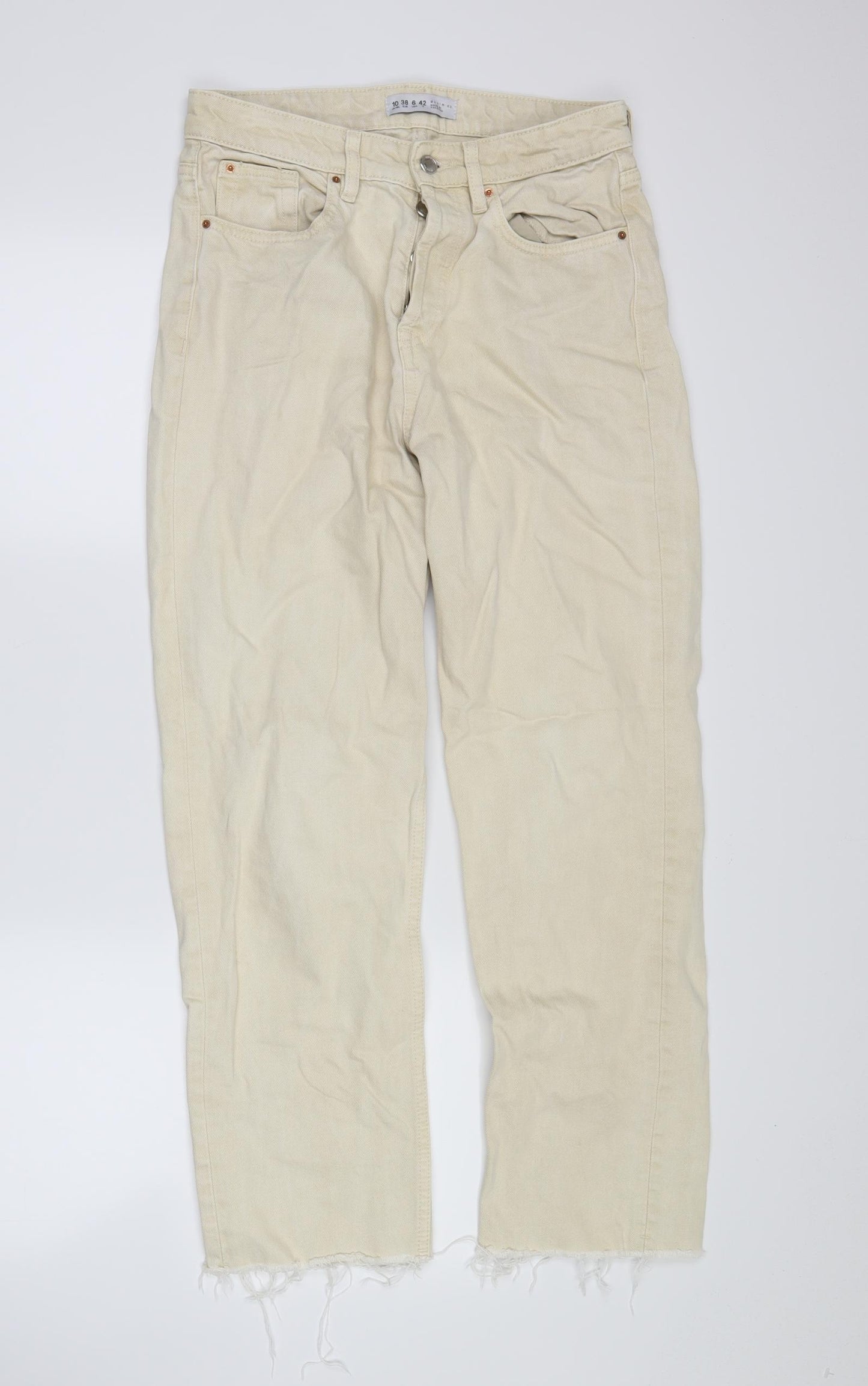 demim co Womens White  Denim Straight Jeans Size 10