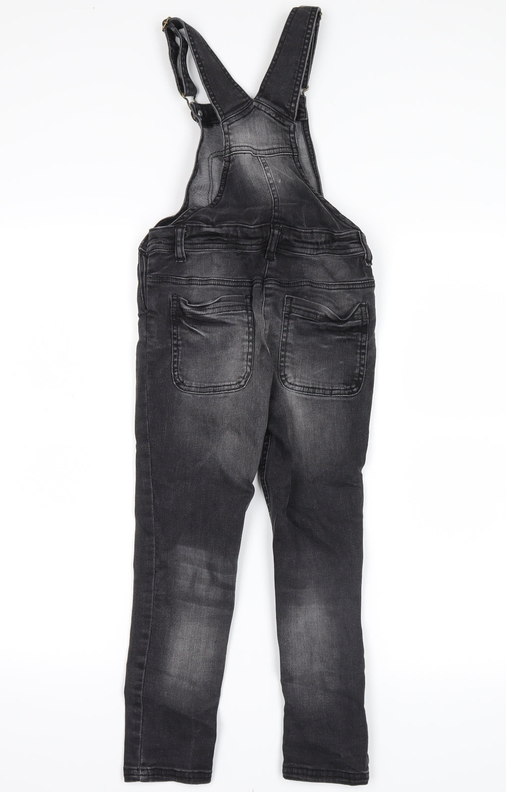NEXT Girls Grey  Denim Dungaree One-Piece Size 9 Years