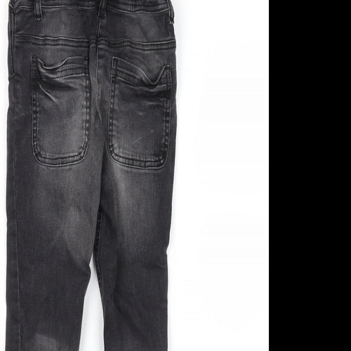 NEXT Girls Grey  Denim Dungaree One-Piece Size 9 Years