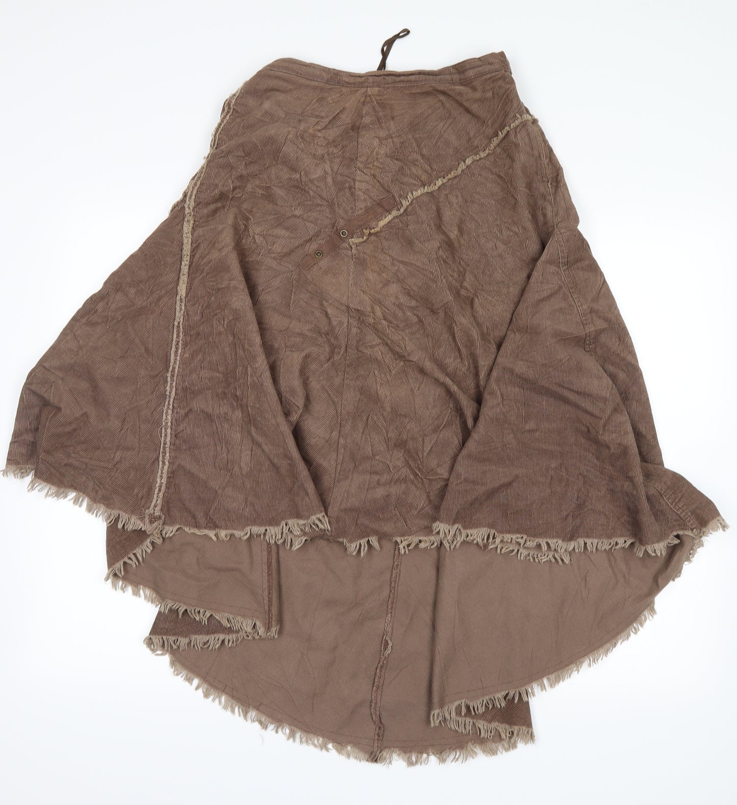 no brand Womens Brown  Corduroy Peasant Skirt Size 10