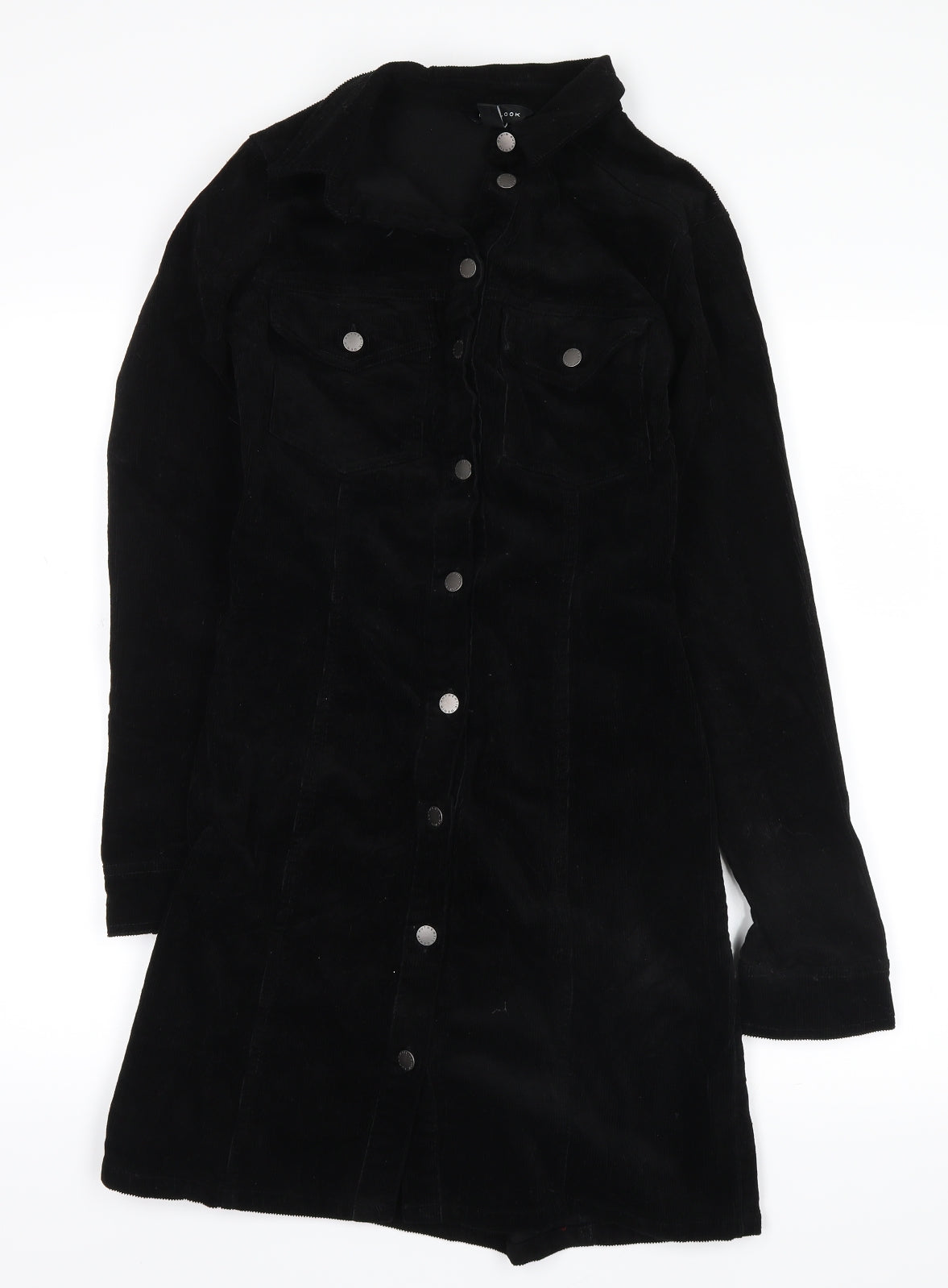 New Look Womens Black  Corduroy Jacket Dress  Size 6