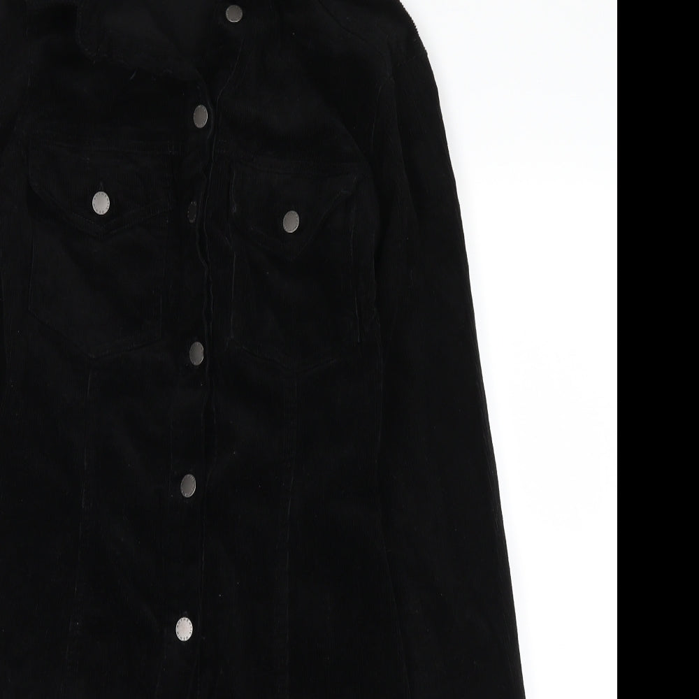 New Look Womens Black  Corduroy Jacket Dress  Size 6