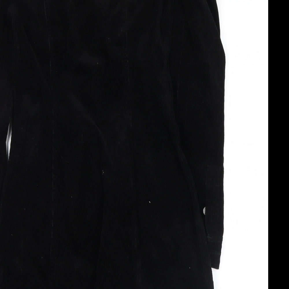 New Look Womens Black  Corduroy Jacket Dress  Size 6