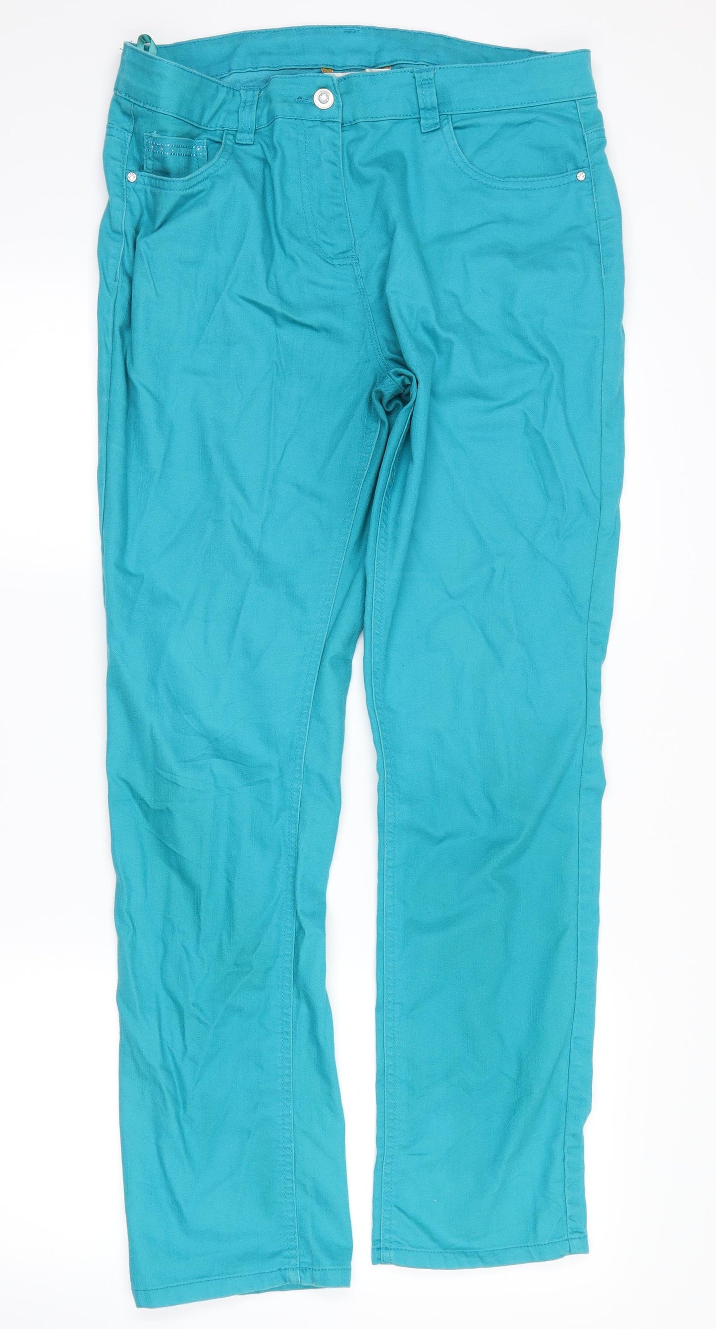 Epilogue Womens Green  Denim Straight Jeans Size 14