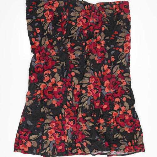 Marks and Spencer Womens Brown Floral Corduroy Peasant Skirt Size 24