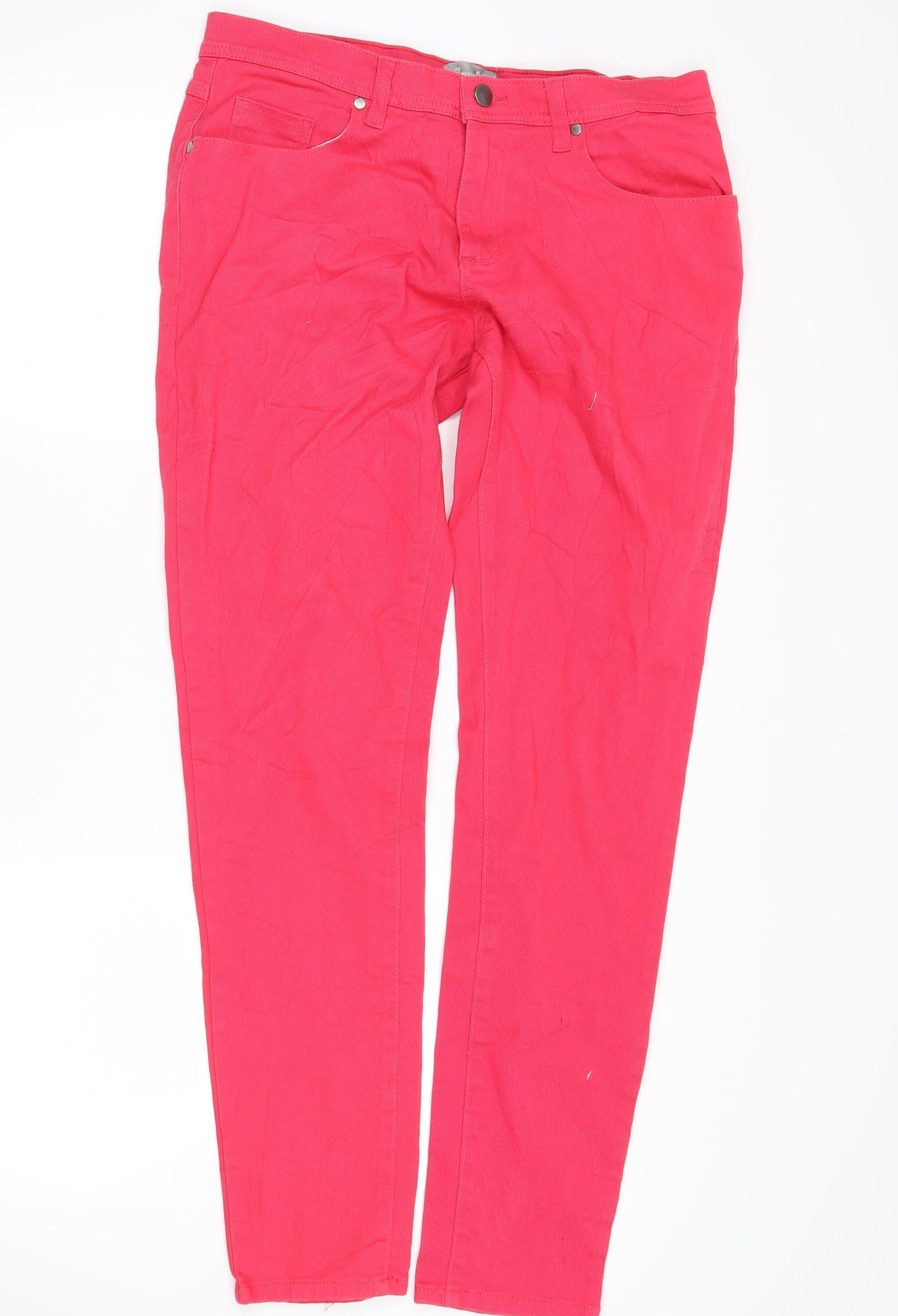lottie loves Womens Pink  Denim Straight Jeans Size 12