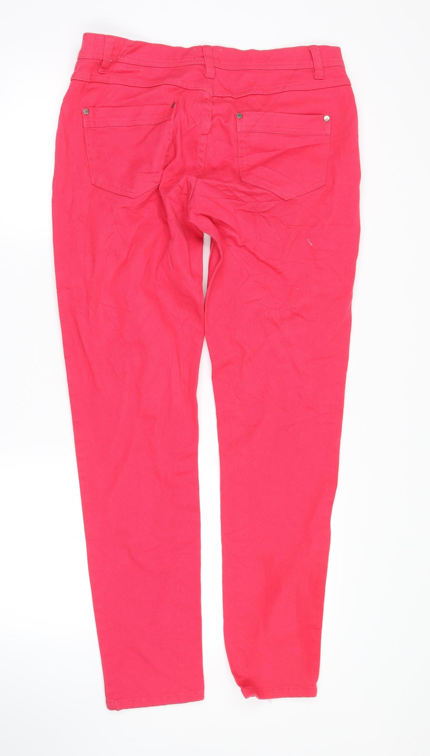 lottie loves Womens Pink  Denim Straight Jeans Size 12