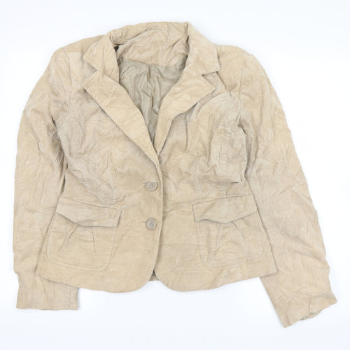 New Look Womens Beige  Corduroy Jacket  Size 12