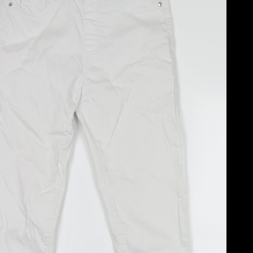 Dorothy Perkins Womens White  Denim Straight Jeans Size 6