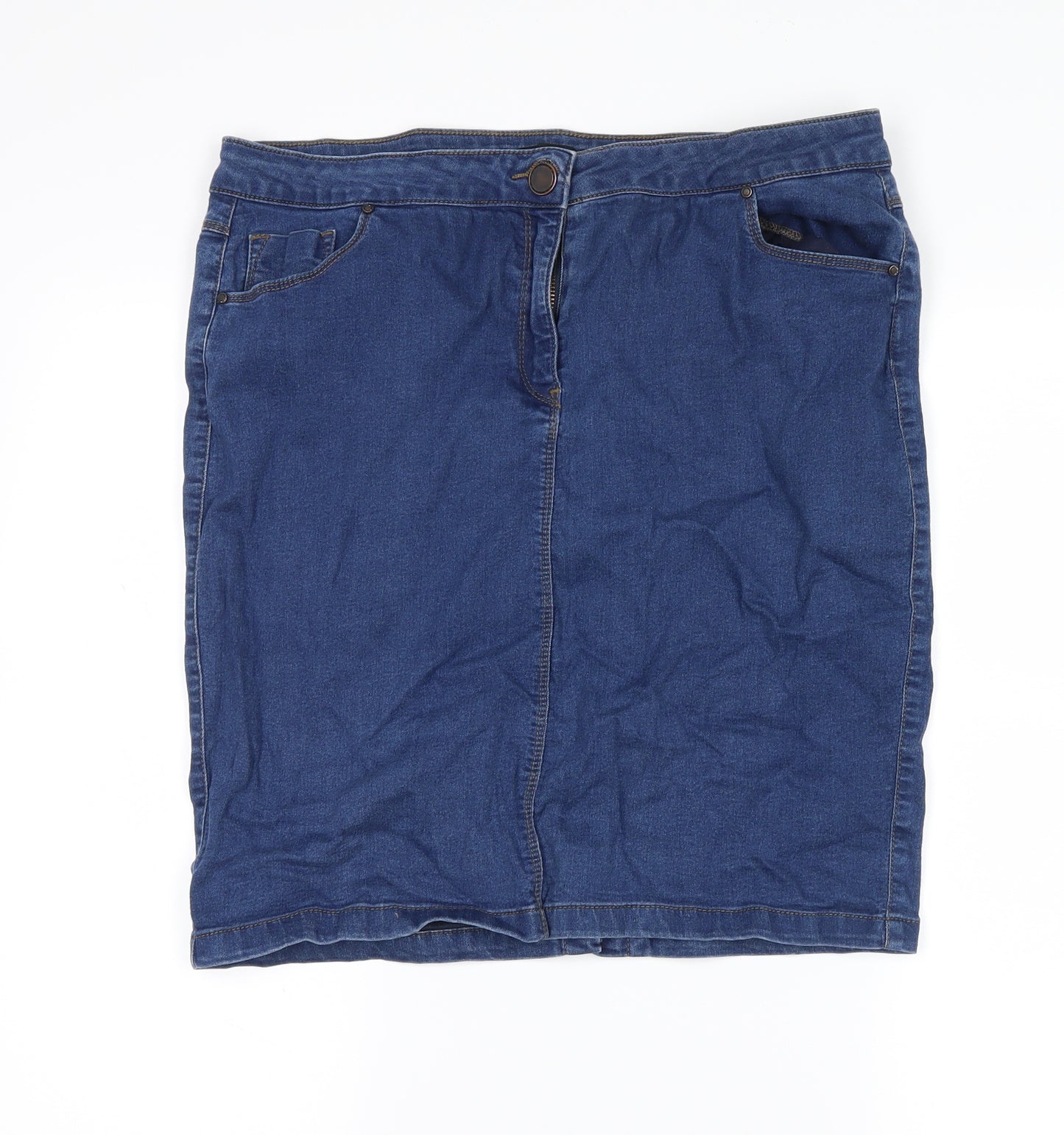 George Womens Blue  Denim A-Line Skirt Size 18