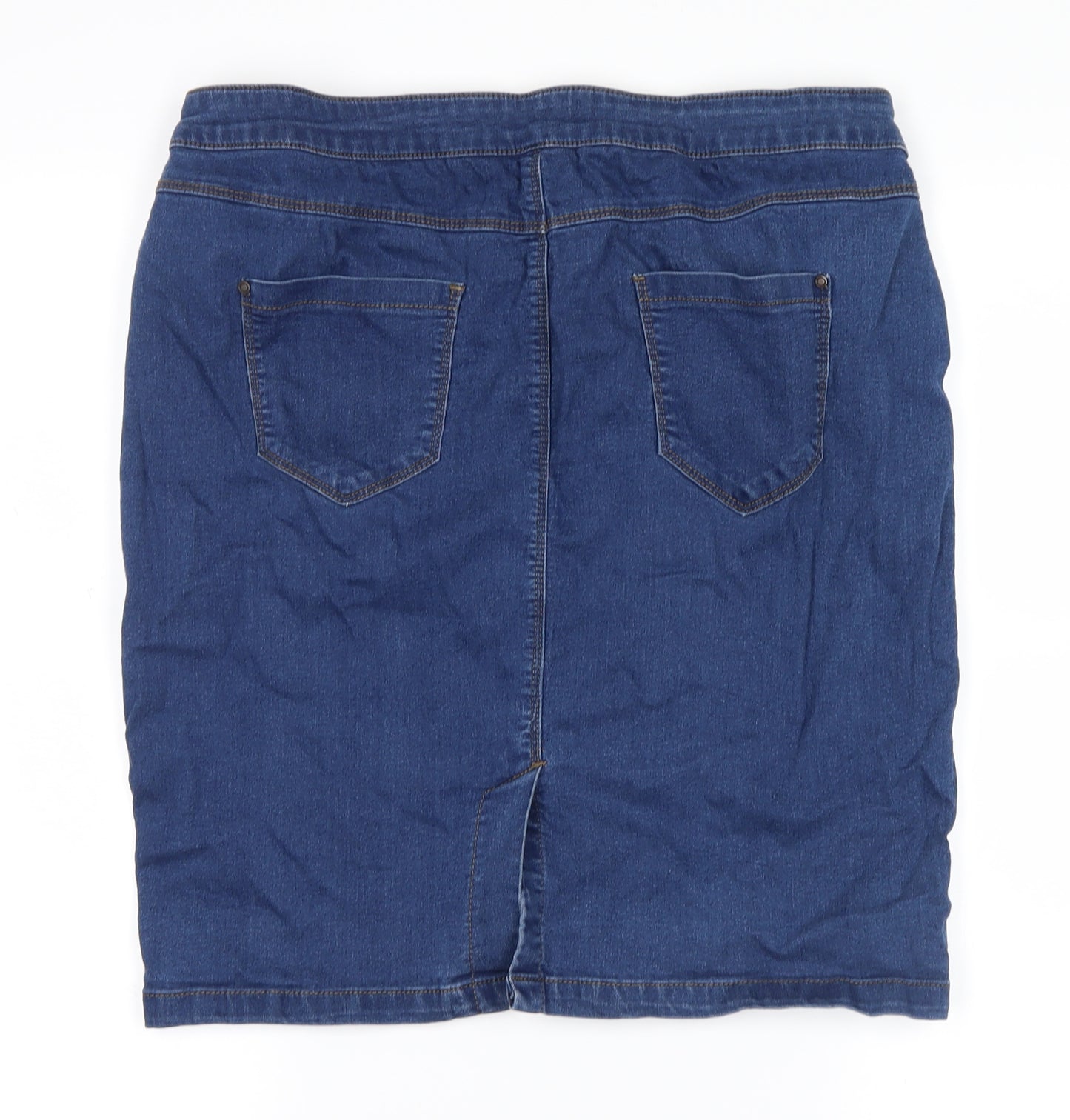 George Womens Blue  Denim A-Line Skirt Size 18