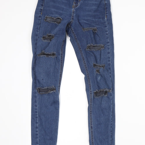 Topshop Mens Blue  Denim Straight Jeans Size 26 in L31 in