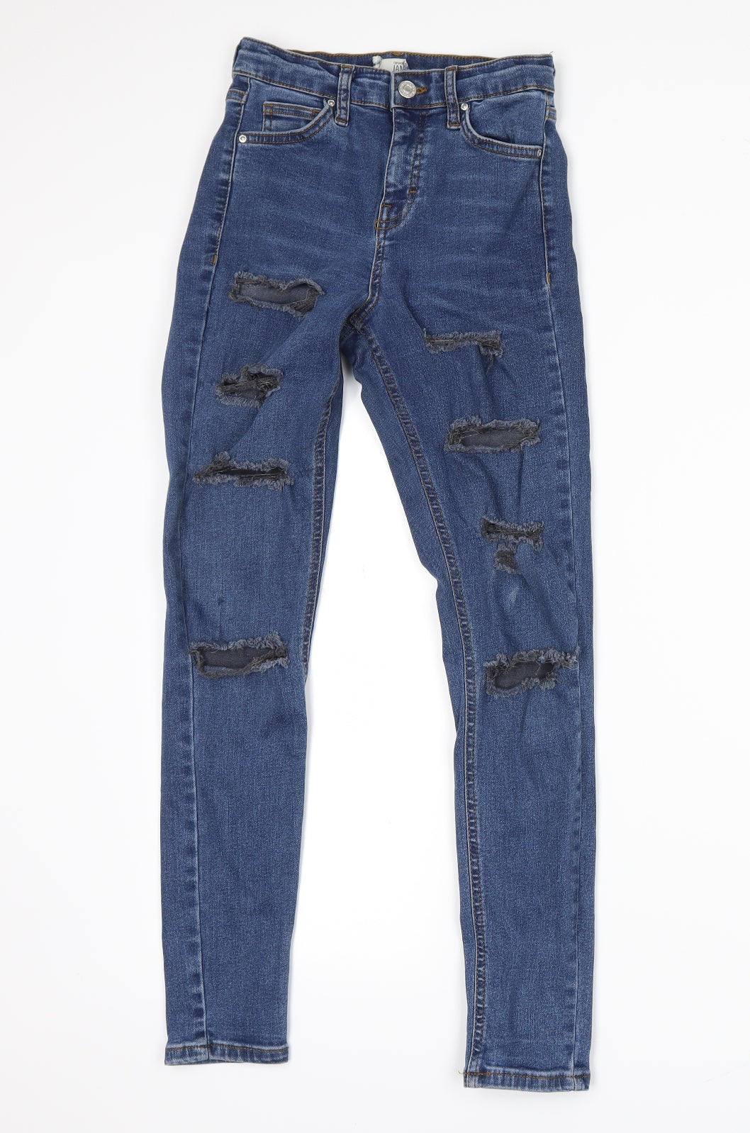 Topshop Mens Blue  Denim Straight Jeans Size 26 in L31 in