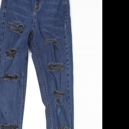 Topshop Mens Blue  Denim Straight Jeans Size 26 in L31 in
