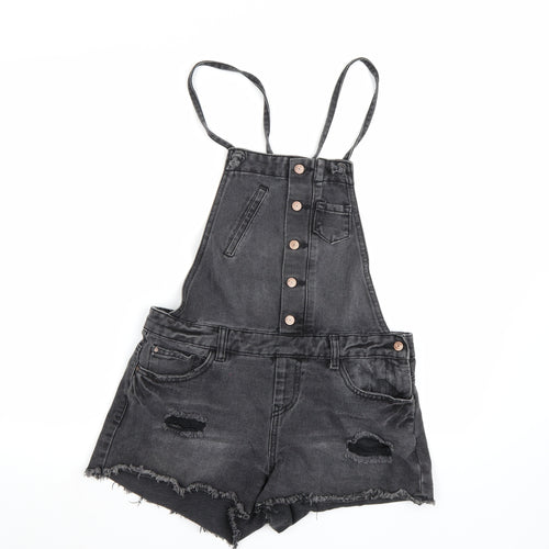 Denim co. Womens Black  Denim Dungaree One-Piece Size 10 L3 in