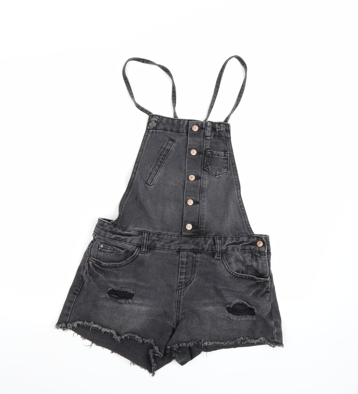 Denim co. Womens Black  Denim Dungaree One-Piece Size 10 L3 in