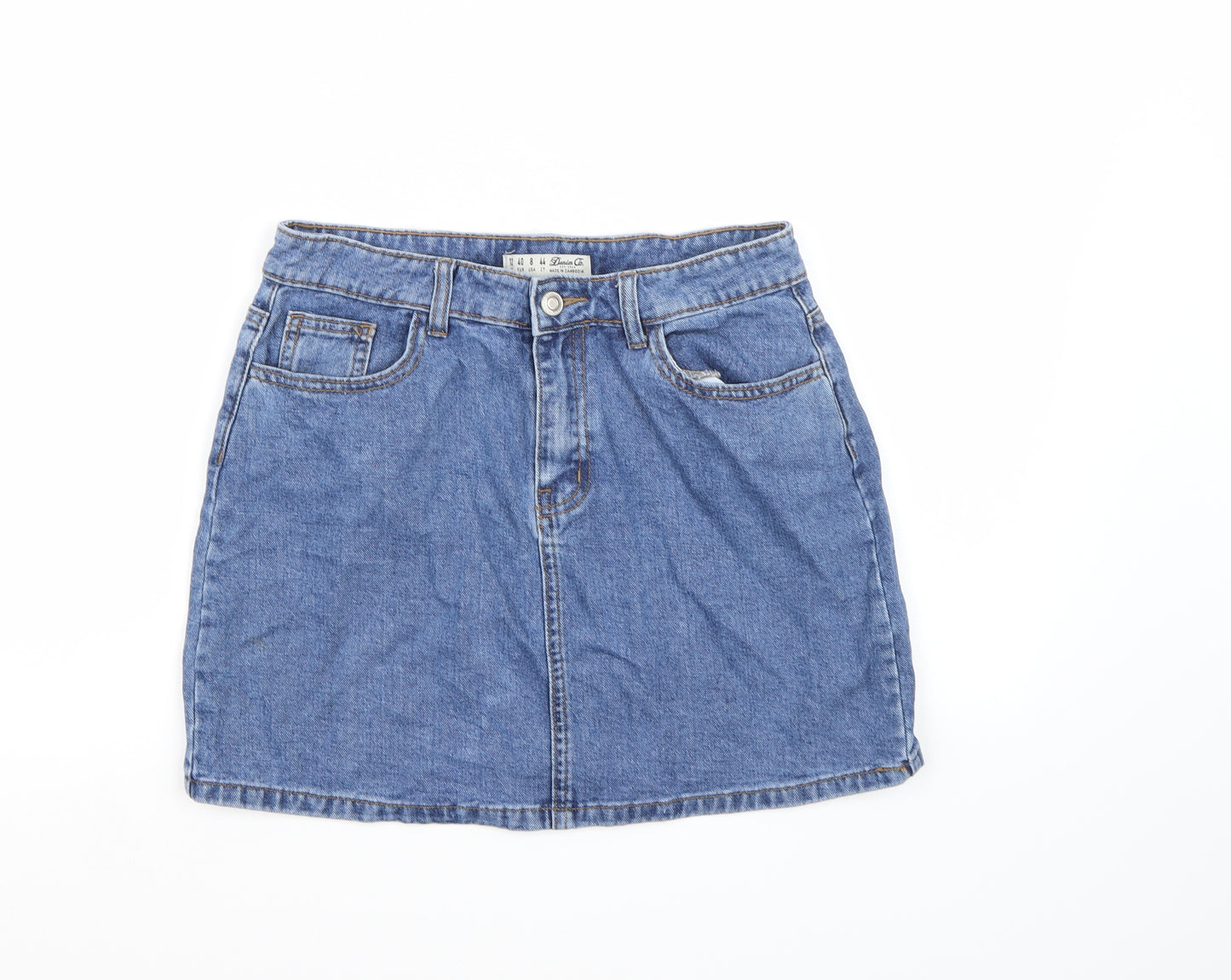 Denim co. Womens Blue  Denim A-Line Skirt Size 12