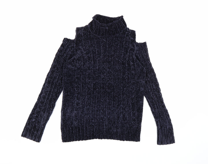 Dorothy Perkins Womens Blue  Knit Pullover Jumper Size 10