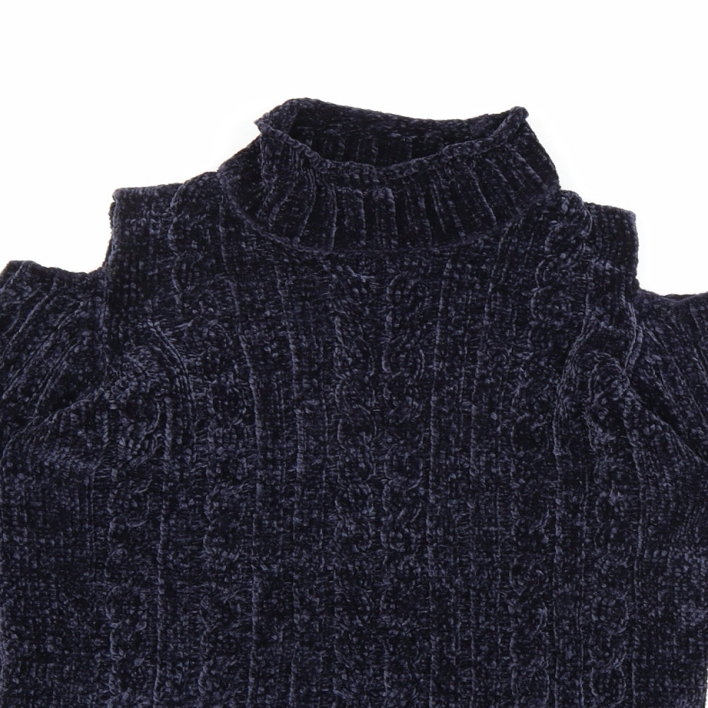 Dorothy Perkins Womens Blue  Knit Pullover Jumper Size 10