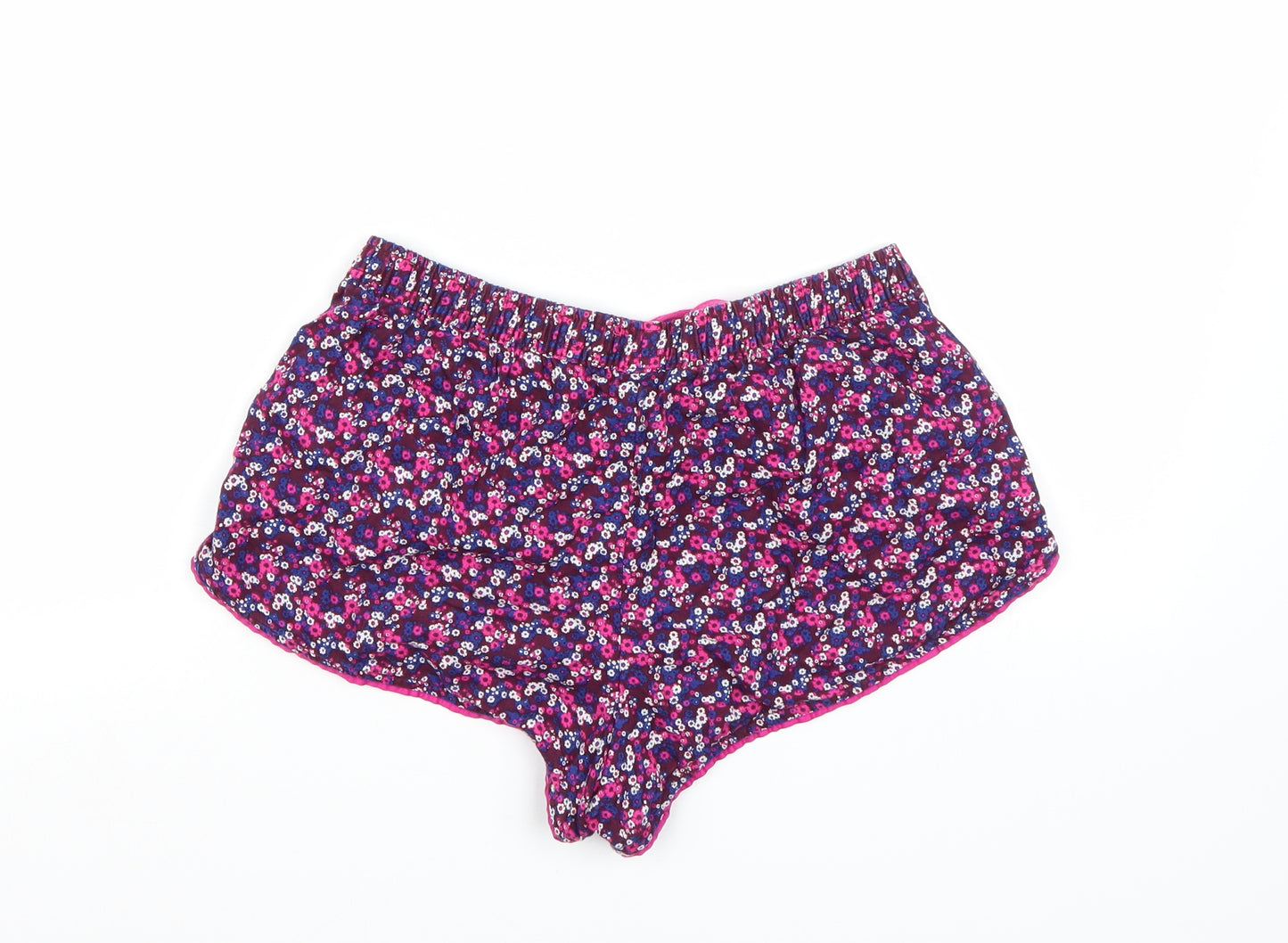 F&F Girls Purple Floral  Hot Pants Shorts Size 9-10 Years