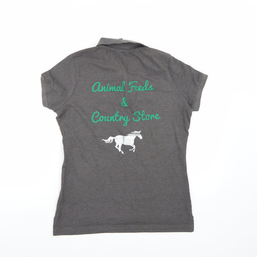 Asquith & Fox Womens Grey   Basic Polo Size M