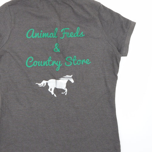 Asquith & Fox Womens Grey   Basic Polo Size M