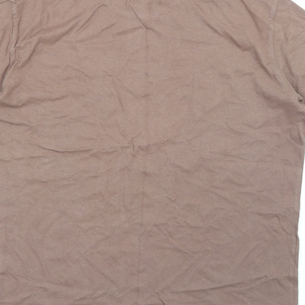 Henleys Mens Brown    T-Shirt Size L