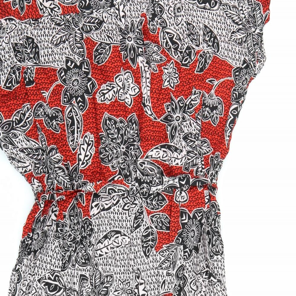 Atmosphere Womens Red Floral  T-Shirt Dress  Size 20