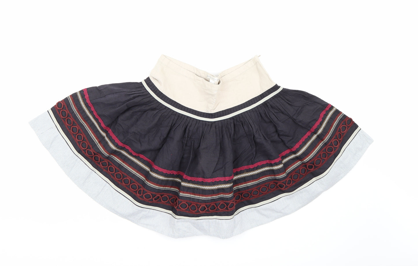 MNG  Womens Multicoloured Striped  Skater Skirt Size 6