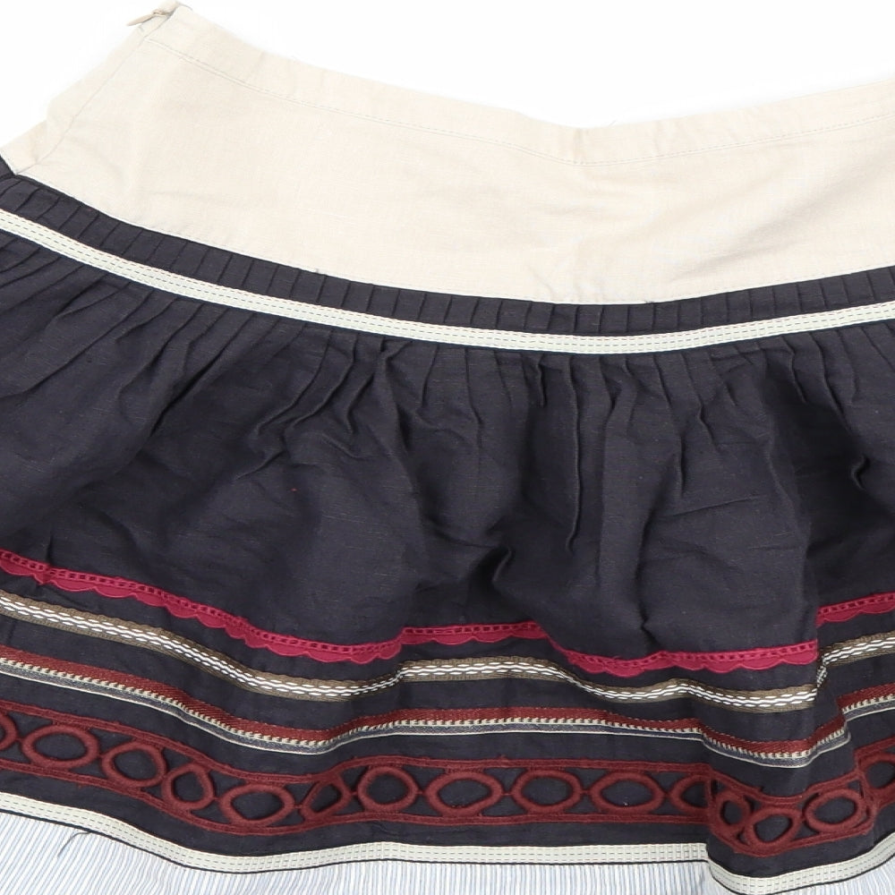 MNG  Womens Multicoloured Striped  Skater Skirt Size 6