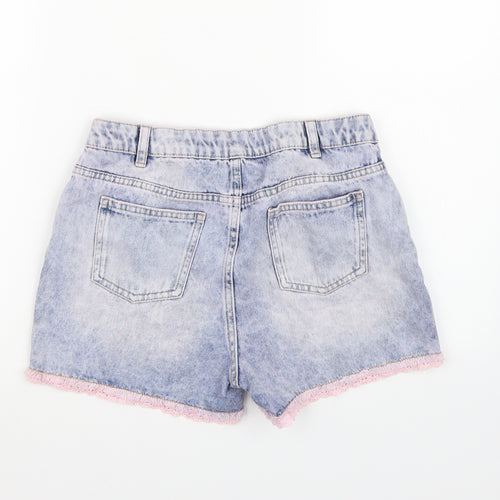 Marks and Spencer Girls Blue  Denim Hot Pants Shorts Size 12-13 Years