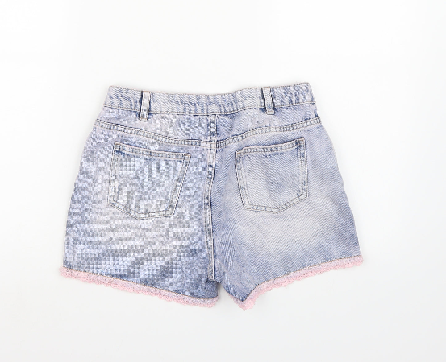 Marks and Spencer Girls Blue  Denim Hot Pants Shorts Size 12-13 Years