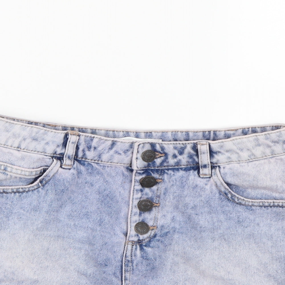 Marks and Spencer Girls Blue  Denim Hot Pants Shorts Size 12-13 Years