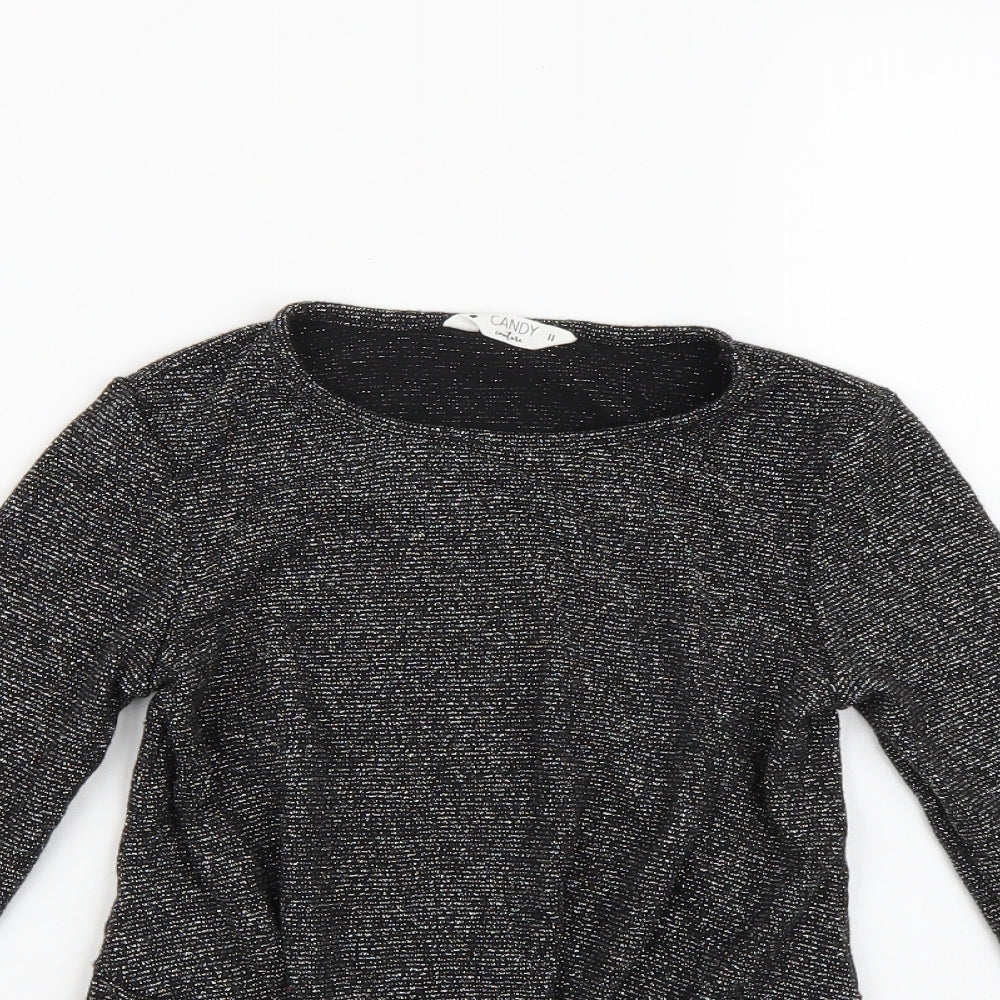 Candy Couture Girls Black   Wrap Casual Size 11 Years