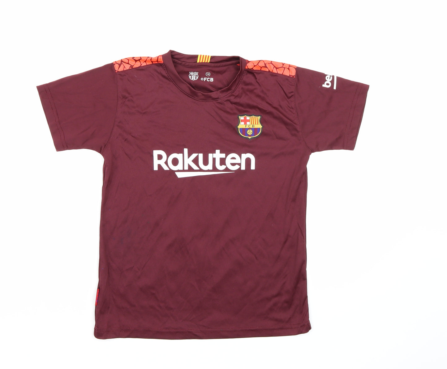 FCB Boys Brown   Basic T-Shirt Size 10 Years  - Barcelona Football Club