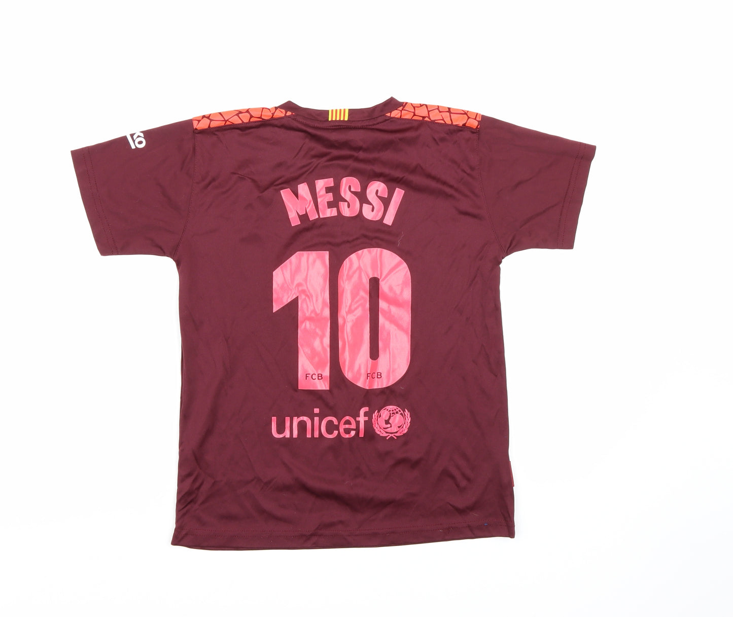 FCB Boys Brown   Basic T-Shirt Size 10 Years  - Barcelona Football Club